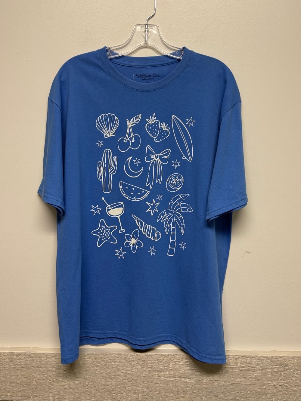 Fun Printed Short Sleeve Top L